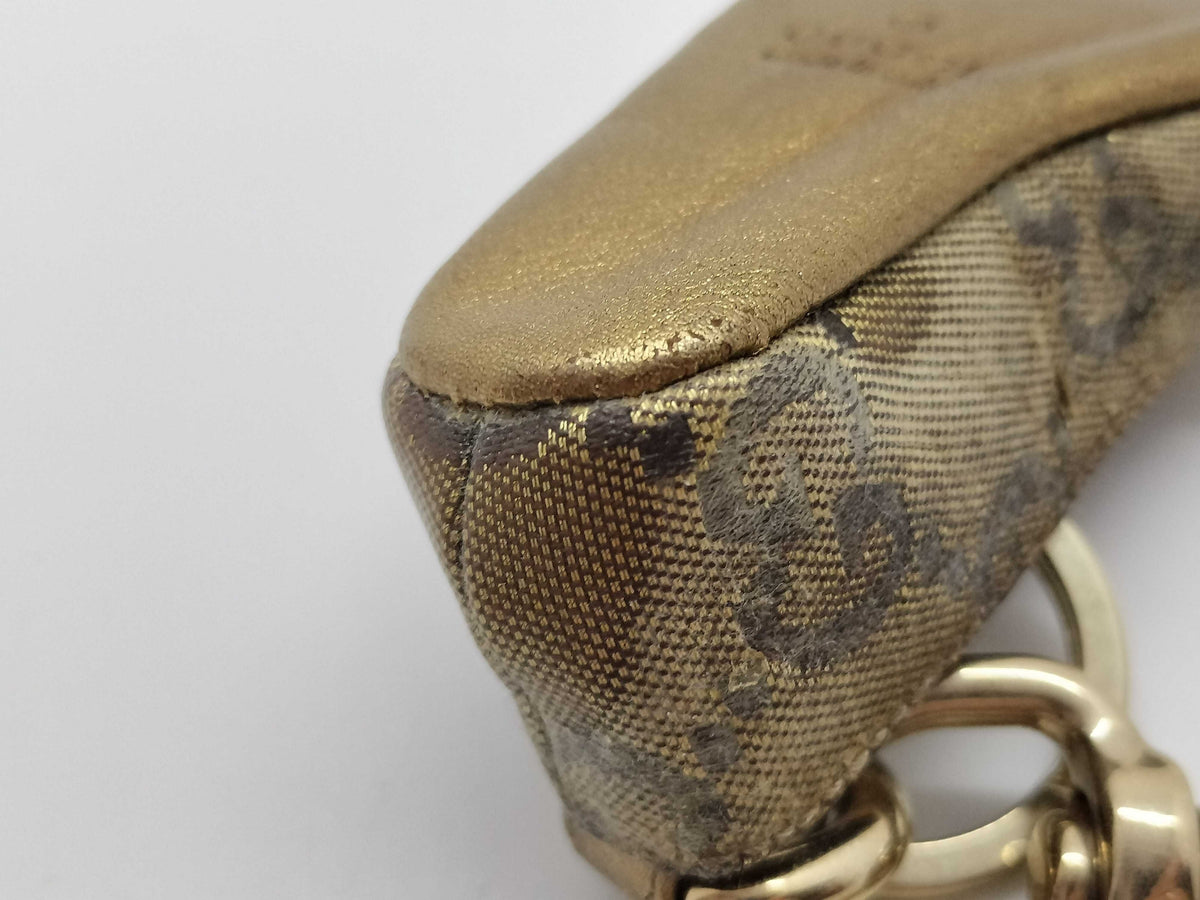 Gucci GG Canvas Horsebit Shoe Charm Keychain – Beige & Brown