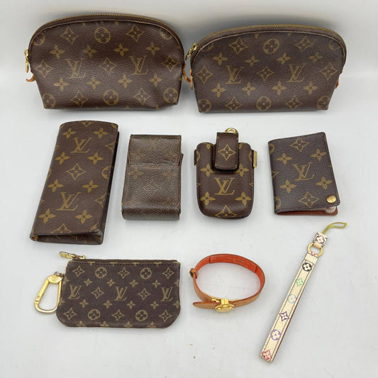 Louis Vuitton Monogram Canvas Accessories Bundle | 9 Pieces | Pouch, Card Case, Bracelet & More