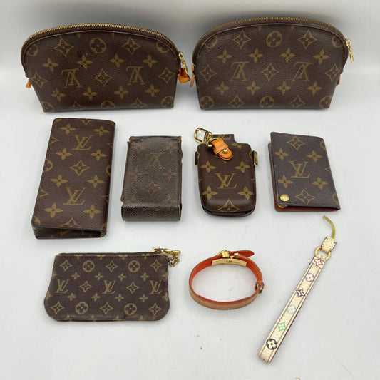 Louis Vuitton Monogram Canvas Accessories Bundle | 9 Pieces | Pouch, Card Case, Bracelet & More
