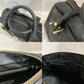 MCM PVC x Leather Black Visetos Handbag Small Boston Bag Gold Hardware 10x7x7
