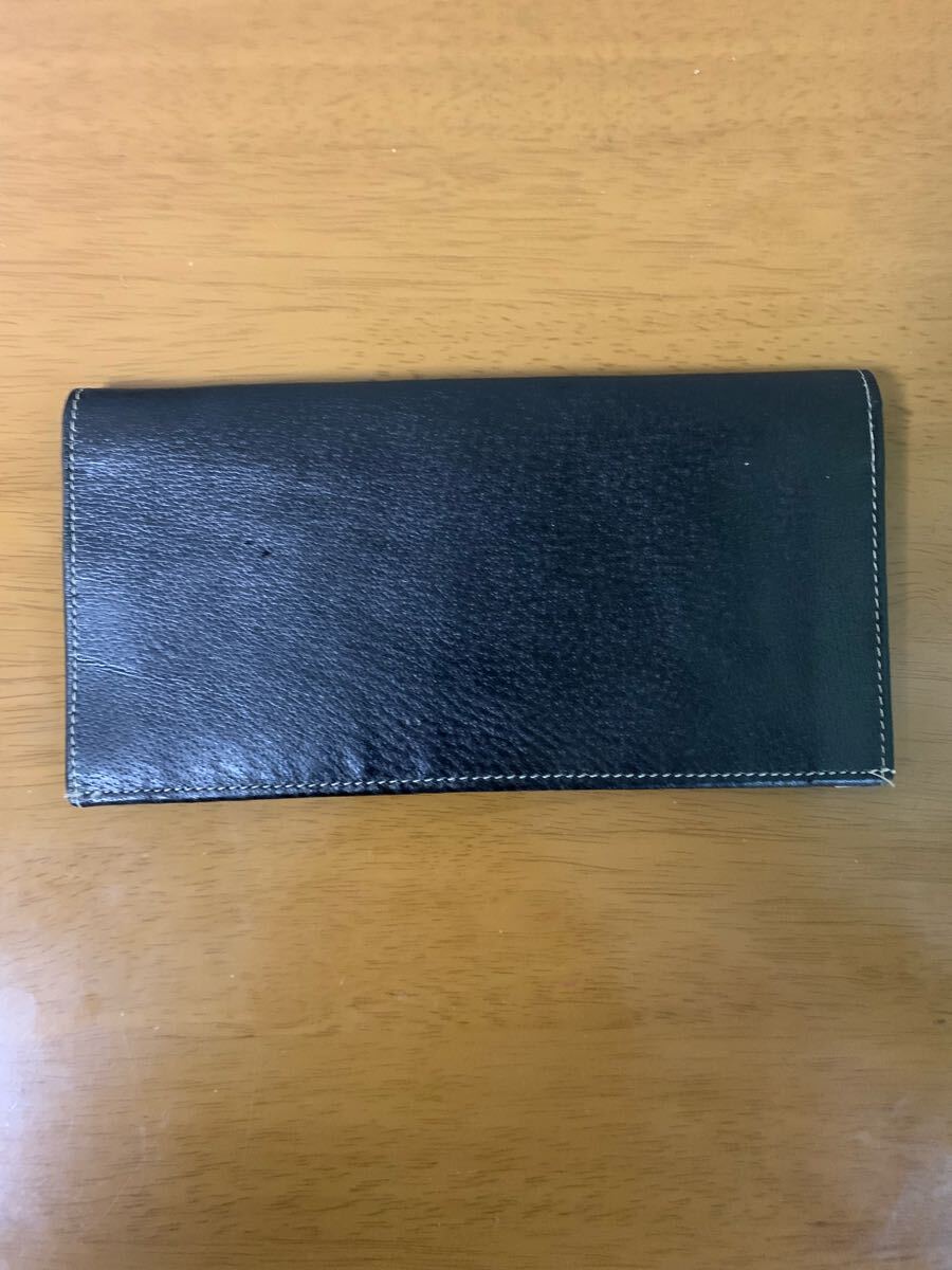 GUCCI Long Wallet Black Brown Women's Vintage