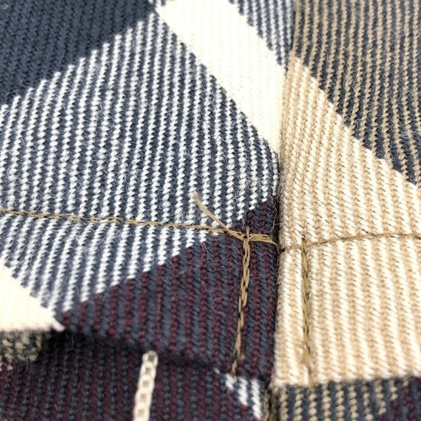 Burberry Blue Label Nova Check Skirt With Strap Beige Size 38