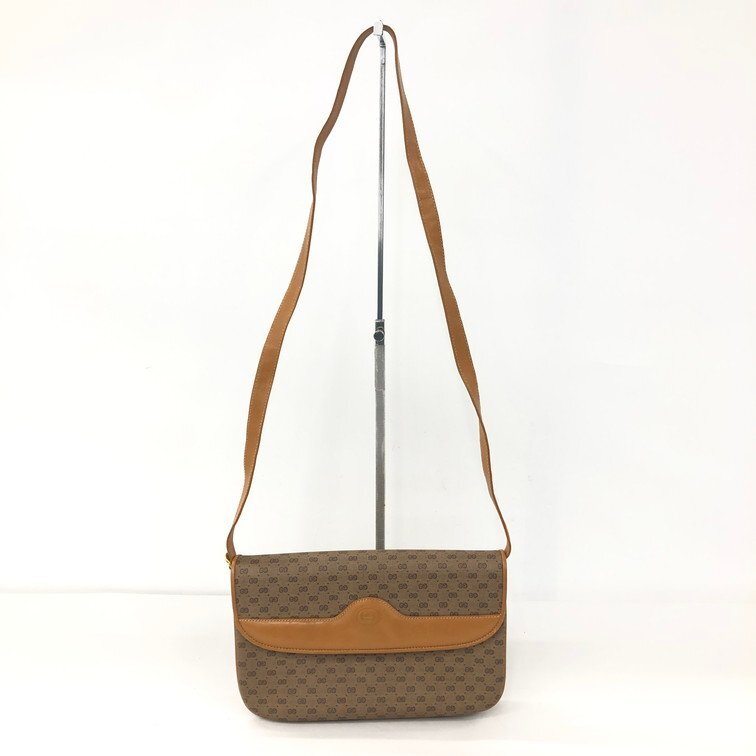 Gucci Vintage Shoulder Bag | Leather | Brown | Women's