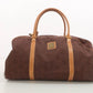 MCM Munchen Brown Canvas Leather Large Duffle Weekender Travel Bag