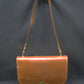 OLD GUCCI Vintage Shoulder Bag / Leather Camel Brown Crest Charm with Dust Bag 70s 80s w/COA