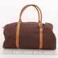 MCM Munchen Brown Canvas Leather Large Duffle Weekender Travel Bag
