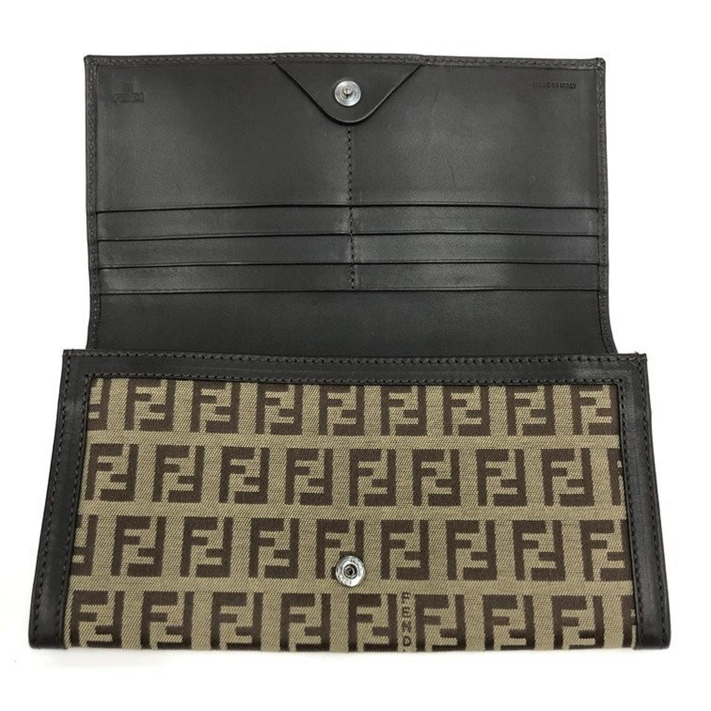 FENDI Bi-fold Long Wallet, Zucca Pattern, 2270-8M0000-038