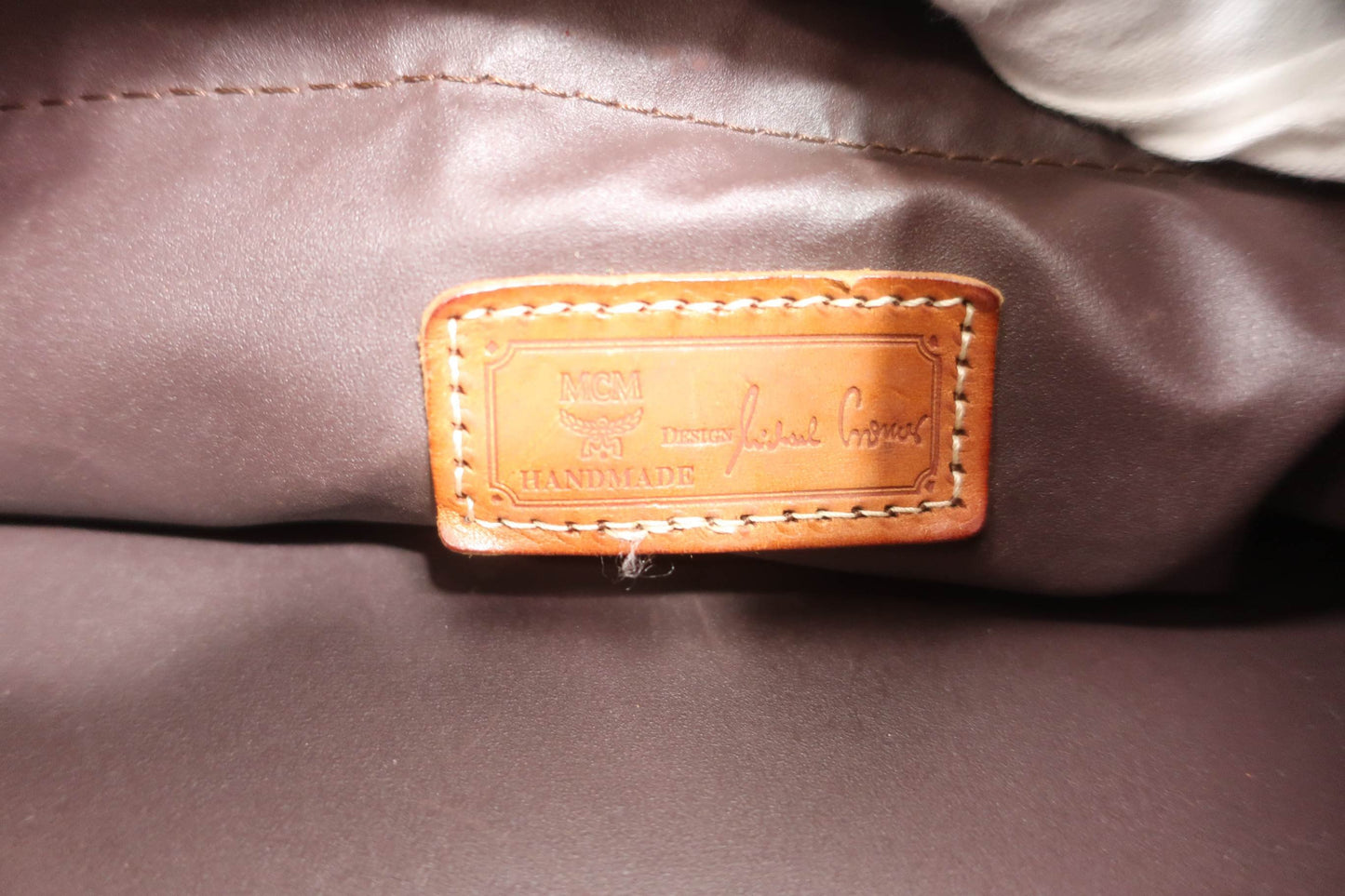MCM Munchen Brown Canvas Leather Large Duffle Weekender Travel Bag