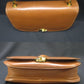 OLD GUCCI Vintage Shoulder Bag / Leather Camel Brown Crest Charm with Dust Bag 70s 80s w/COA