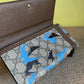 Gucci GG Supreme Camouflage Horsebit Long Wallet – Blue & Beige