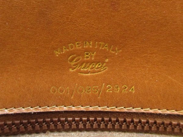 OLD GUCCI Vintage Shoulder Bag / Leather Camel Brown Crest Charm with Dust Bag 70s 80s w/COA