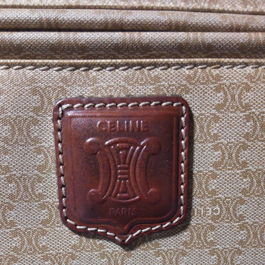 Celine Triumph Boston Bag | Canvas & Leather | Tan | Women's