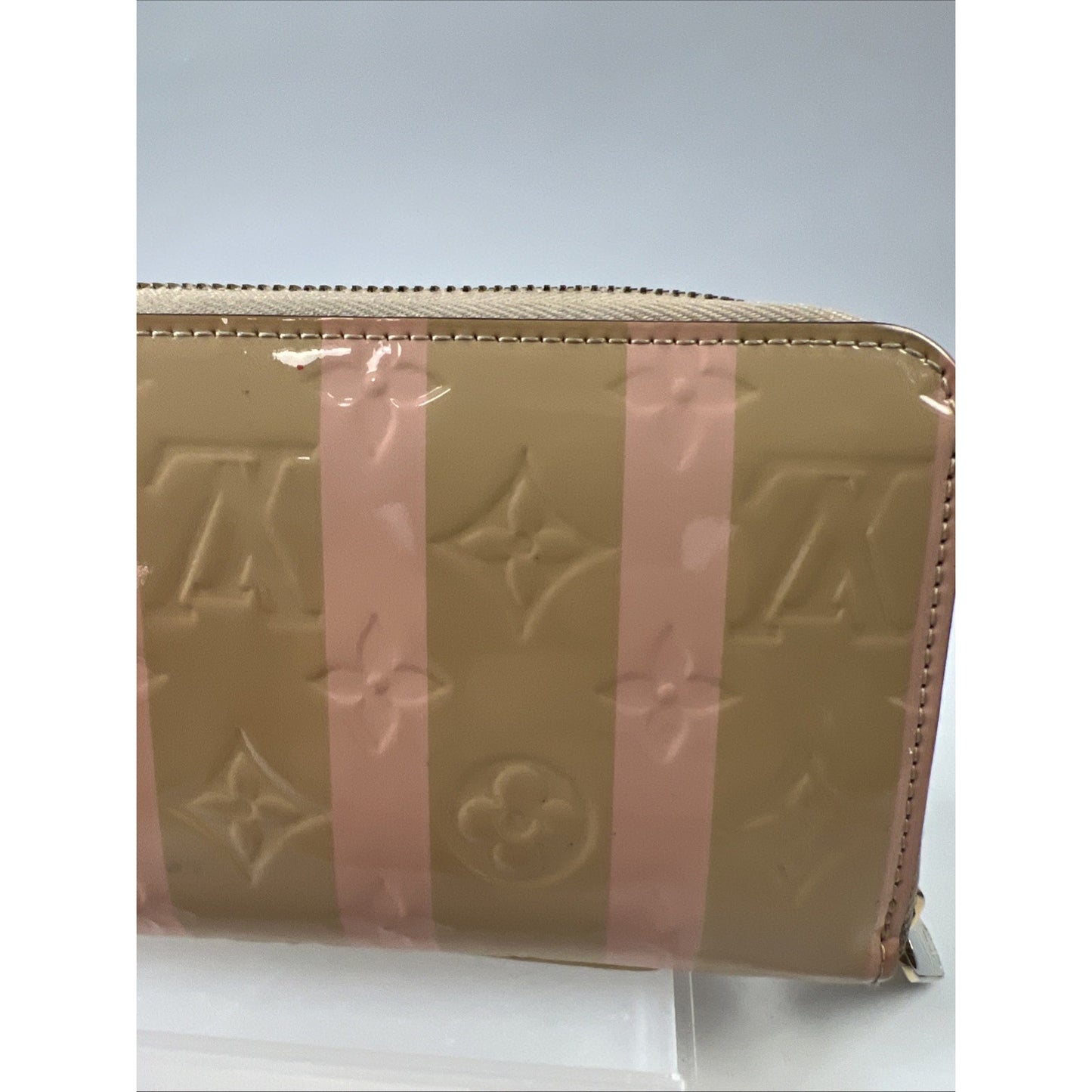 Louis Vuitton Vernis Rayeur Zippy Wallet 7.6 inch ladies