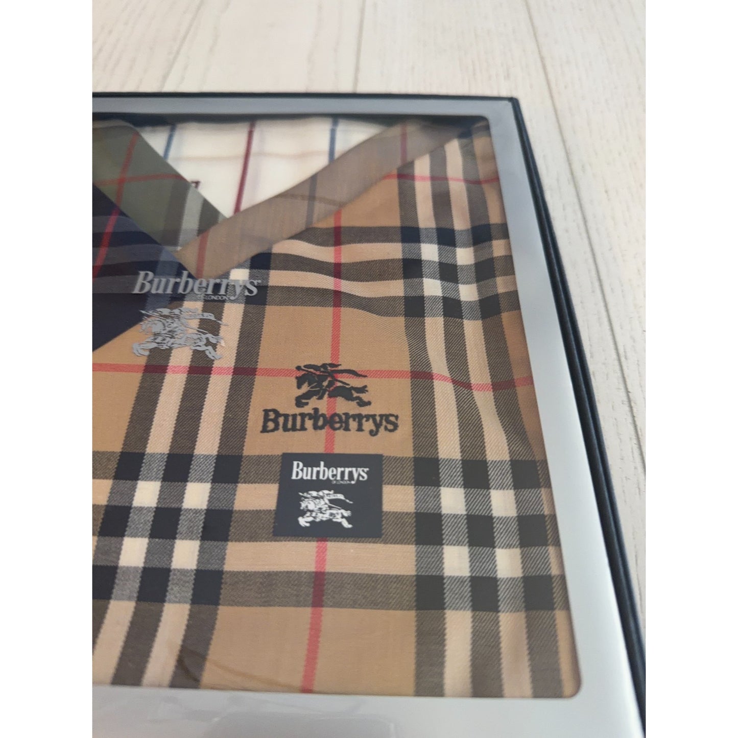 BURBERRY Nova Check Scarf Handkerchief 5 Pack Premium Authentic Gift