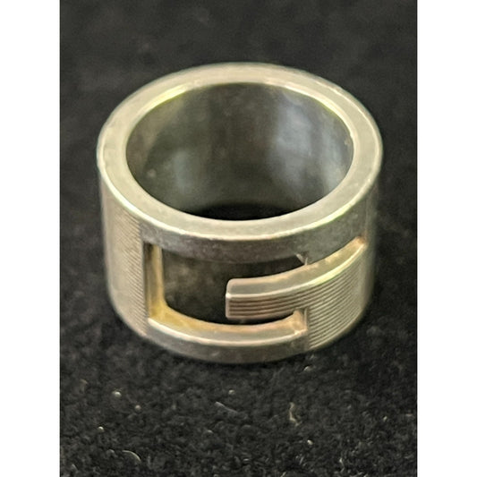 Gucci 12 Silver G-Ring 30.07g Cutout Style