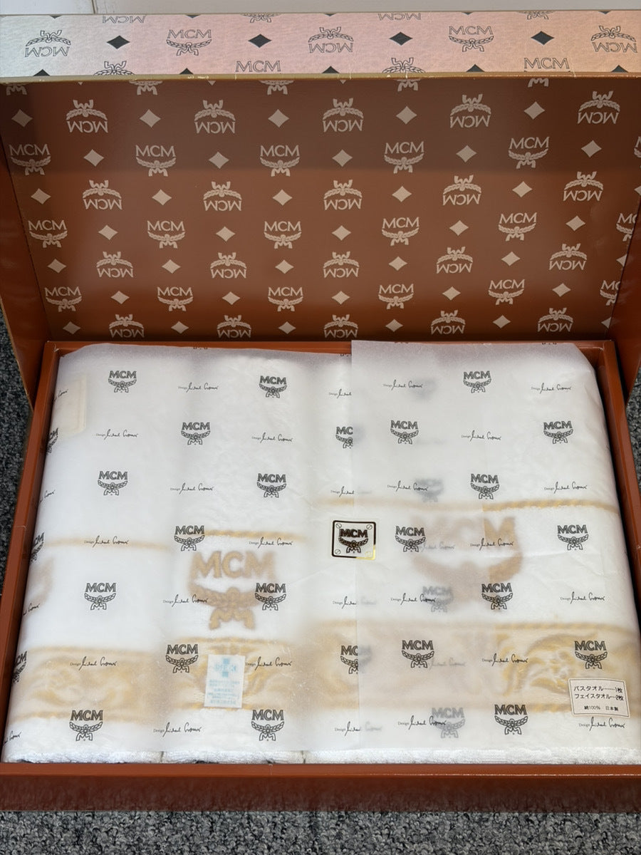 MCM Bath Towel (1) & Face Towels (2) - Box has some fading.