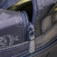 MCM Blue Visetos Monogram Duffle Weekender Bag with strap