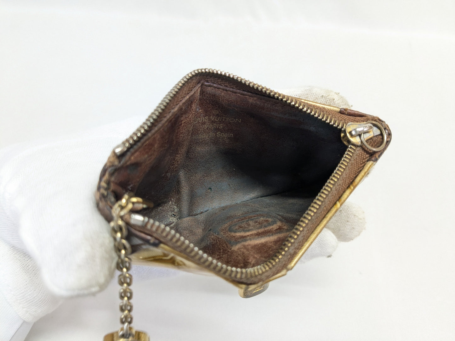 LOUIS VUITTON LV Monogram Charm Pochette Clé Coin Case