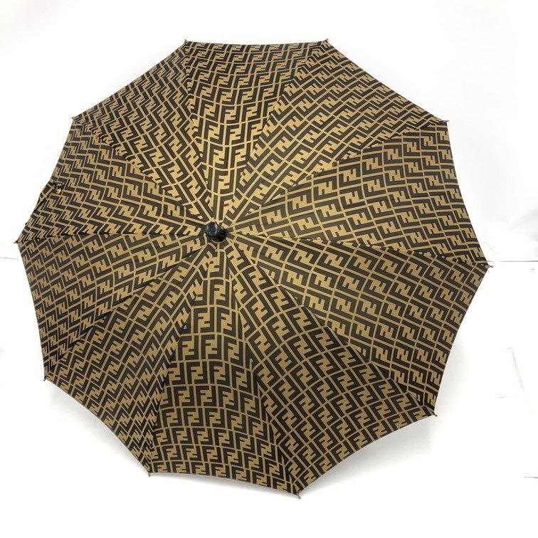 FENDI umbrella, Zucca pattern, straight handle type