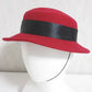 YSL Yves Saint Laurent Wool Hat | Ribbon Detail | Red | Size 56 | Women's