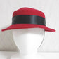 YSL Yves Saint Laurent Wool Hat | Ribbon Detail | Red | Size 56 | Women's