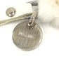 PRADA White Fur Bear Charm Keychain with Box Luxury Accessory
