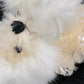 PRADA White Fur Bear Charm Keychain with Box Luxury Accessory