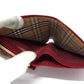 Burberry Bi-Fold Wallet | Leather & Nova Check Detail | Red
