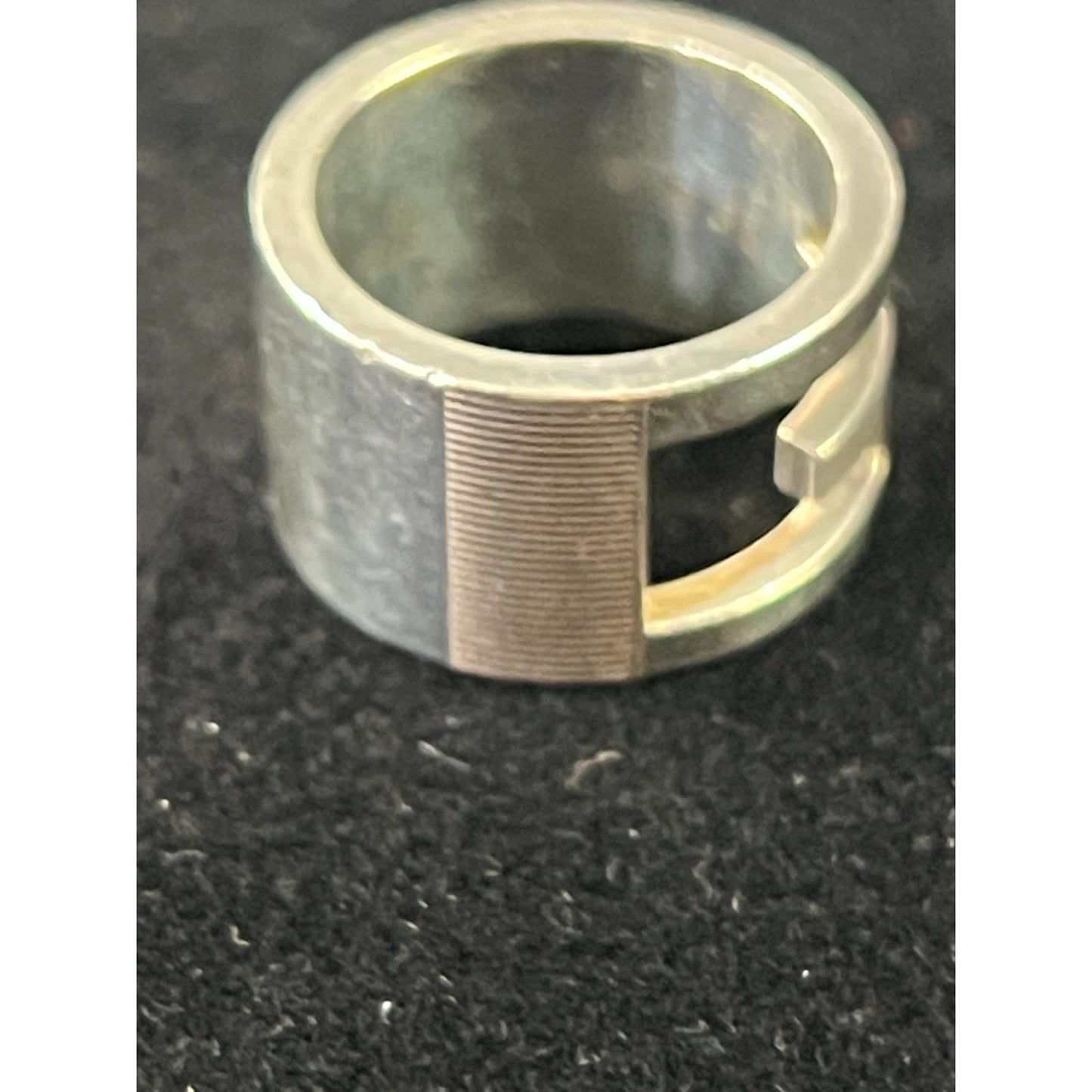 Gucci 12 Silver G-Ring 30.07g Cutout Style