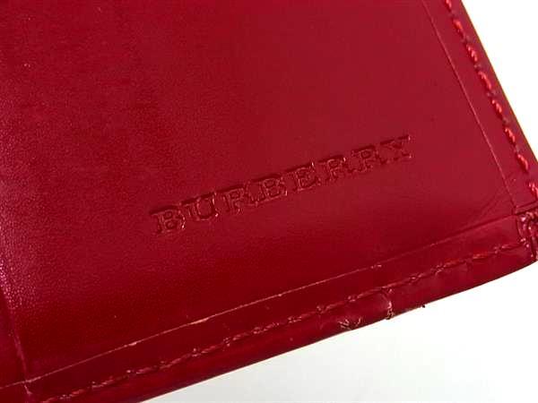 Burberry Bi-Fold Wallet | Leather & Nova Check Detail | Red