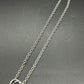 GUCCI Interlocking G GG Logo SV925 Silver Necklace Pendant 17in