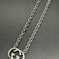 GUCCI Interlocking G GG Logo SV925 Silver Necklace Pendant 17in