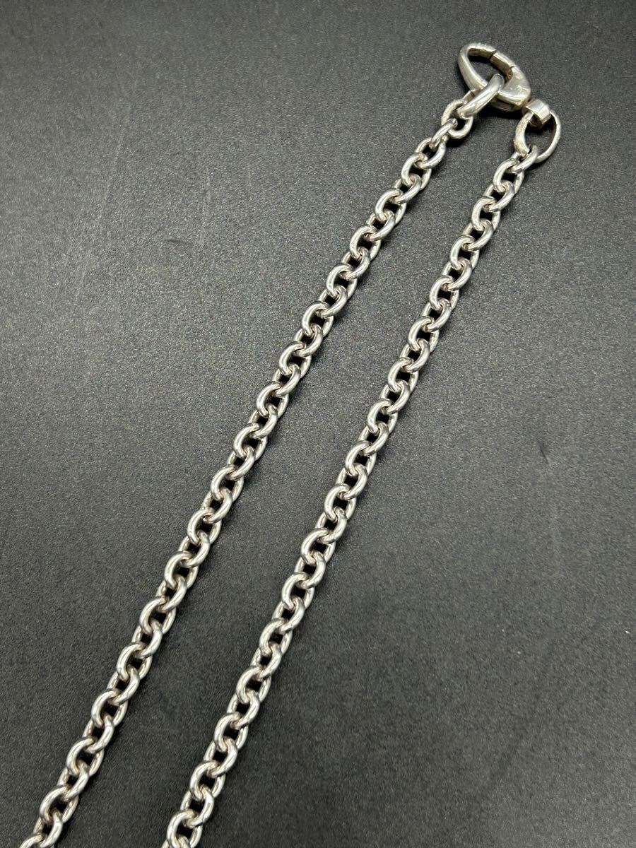 GUCCI Interlocking G GG Logo SV925 Silver Necklace Pendant 17in
