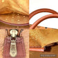 MCM Visetos Top Handle/Shoulder Bag Cognac Canvas/Leather 13.75x8.5x8