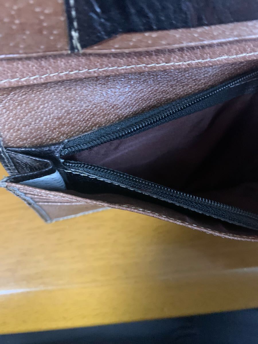 GUCCI Long Wallet Black Brown Women's Vintage