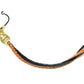 GUCCI Interlocking G Leather Strap Keychain Accessory, Gold Tone x Orange Tone