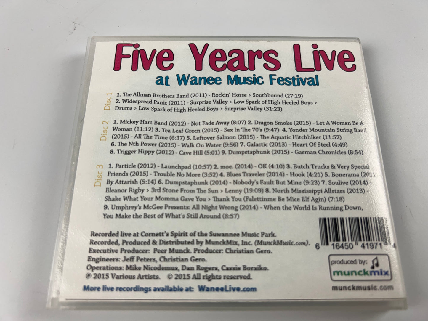 Wanee Music Festival 5 Year Compilation 3 CD Set