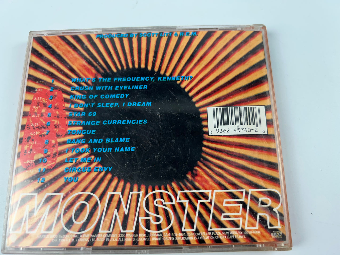 R.E.M. - Monster - CD - 1994 - Warner Bros Records - REM