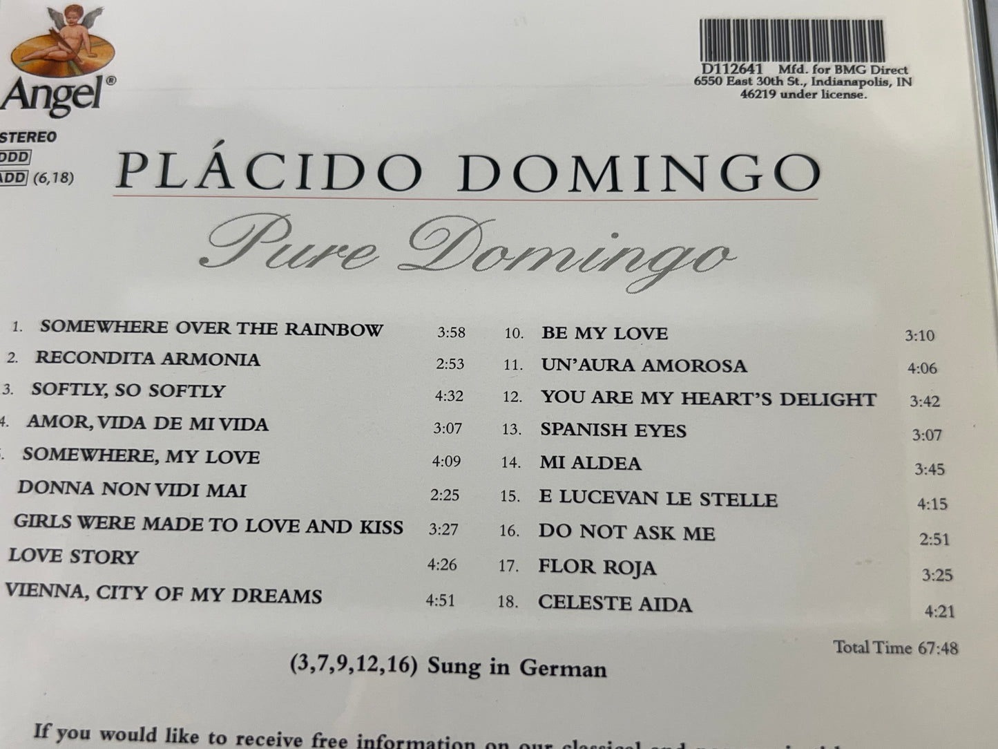 Domingo, Placido : Pure Domingo CD