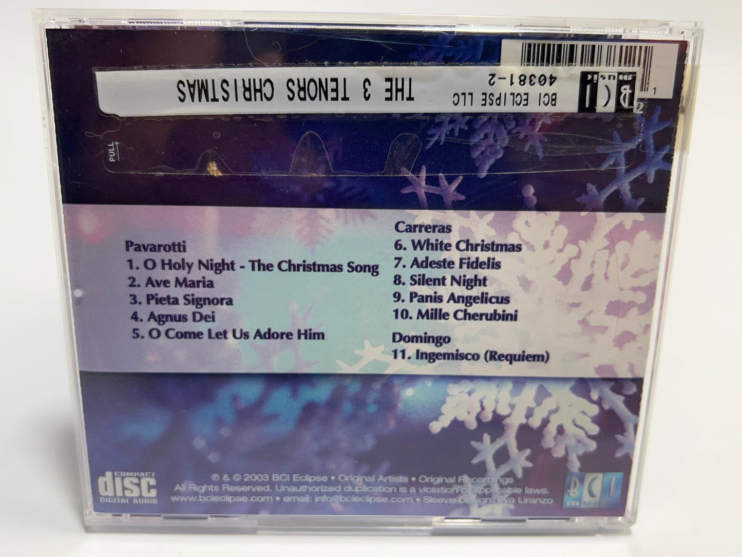Three Tenors Christmas (CD, 2003) Pavarotti Carreras Domingo