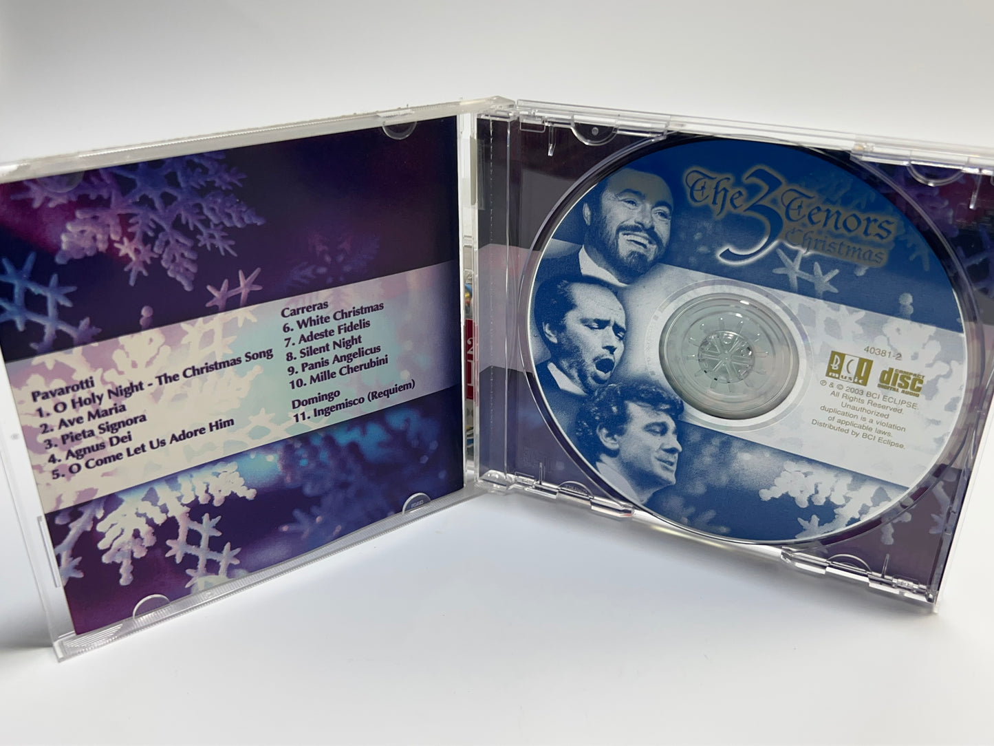 Three Tenors Christmas (CD, 2003) Pavarotti Carreras Domingo