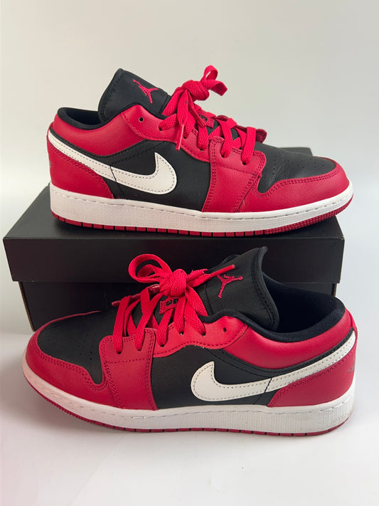 Nike Air Jordan 1 Low Black White Very Berry 553560-061 Size Y5.5/W7