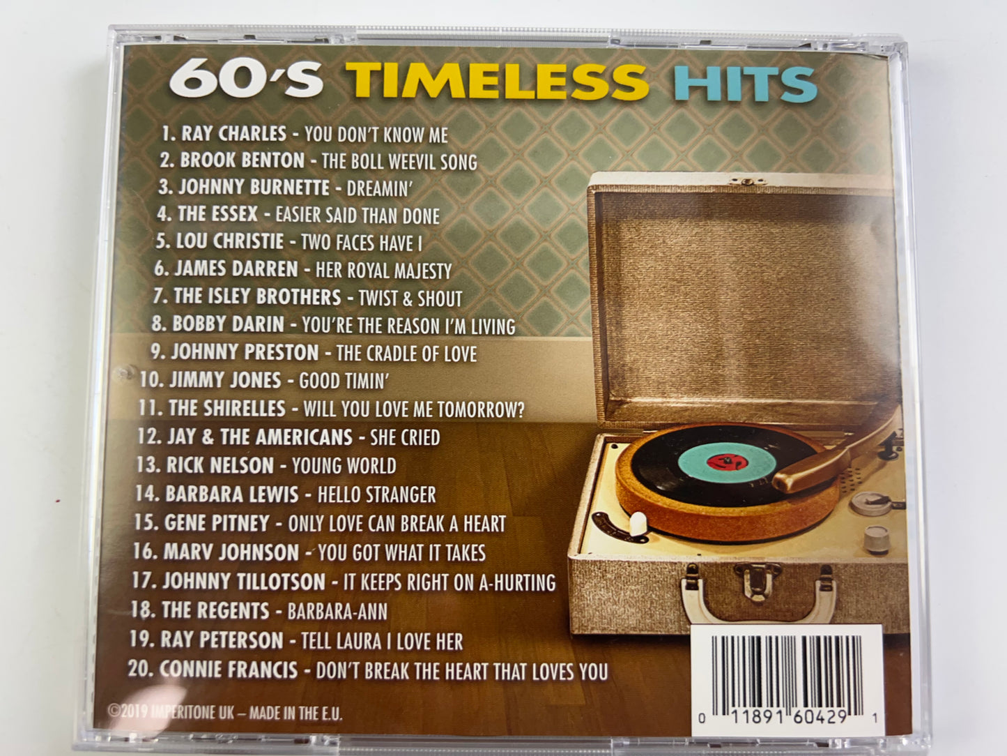 60's Timeless Hits (CD, 2019) Various Artist