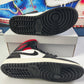 Nike Air Jordan 1 Mid Women’s Size 12 White Black Red Shoes BQ6472-061