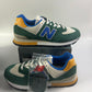 New Balance 574 Rugged Classic Green Blue Sneakers ML574DVG Mens Sz 11