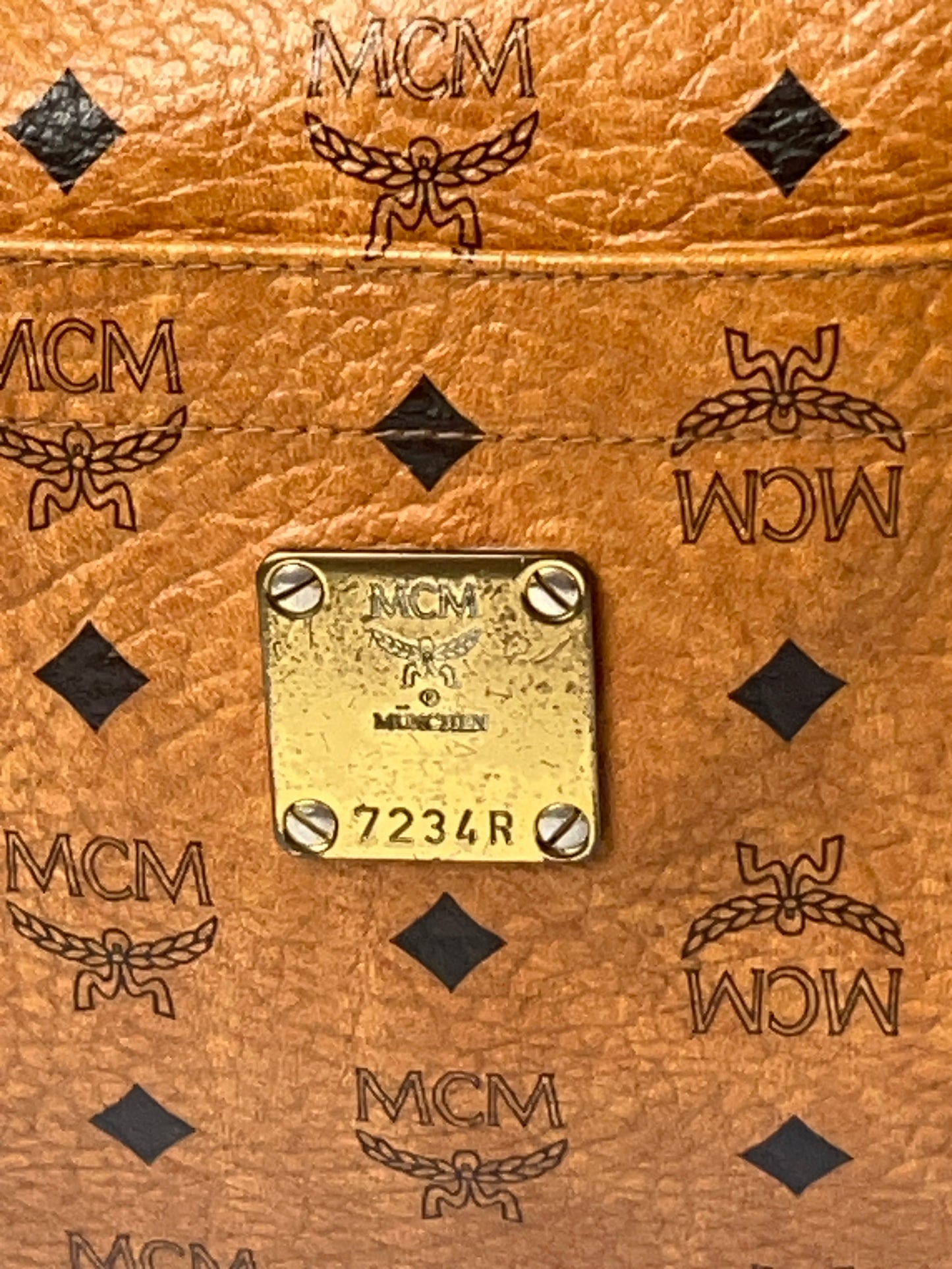 MCM Shoulder Bag Logo design Leather 7234R