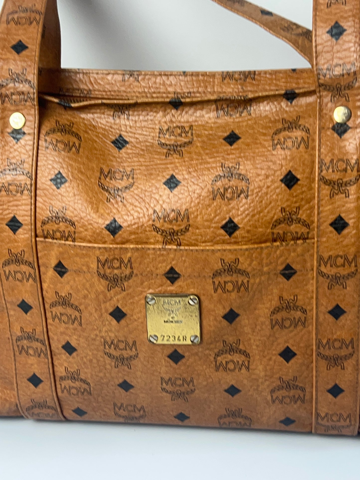 MCM Shoulder Bag Logo design Leather 7234R