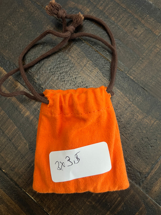 Hermes Dust Bag Orange 3" x 3.5"