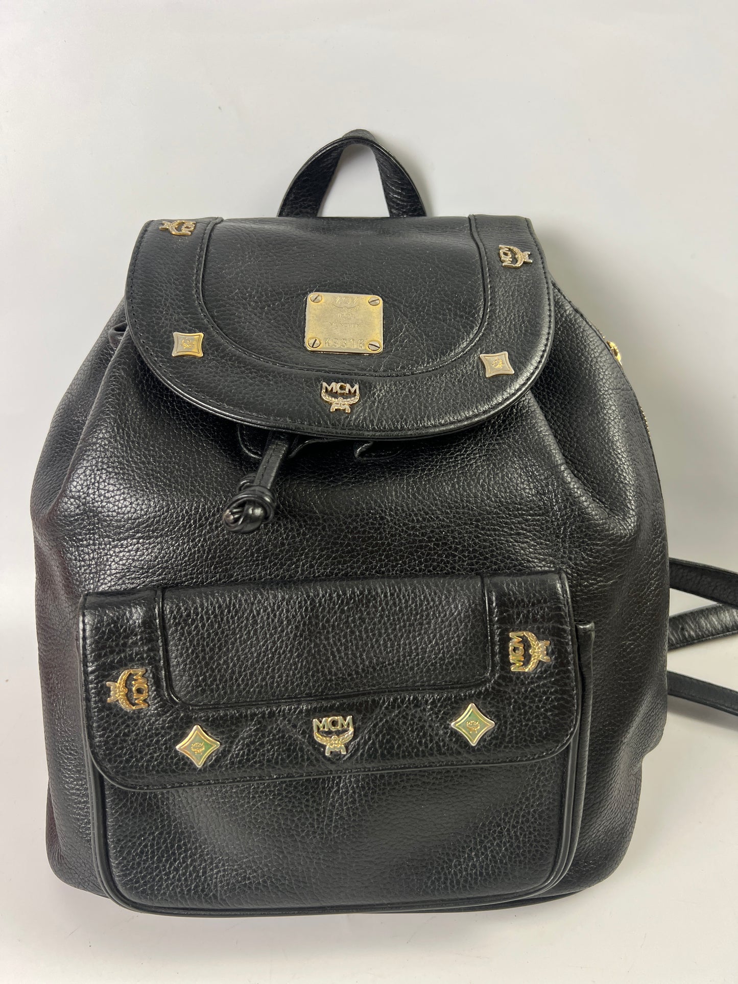 MCM Leather Backpack Black