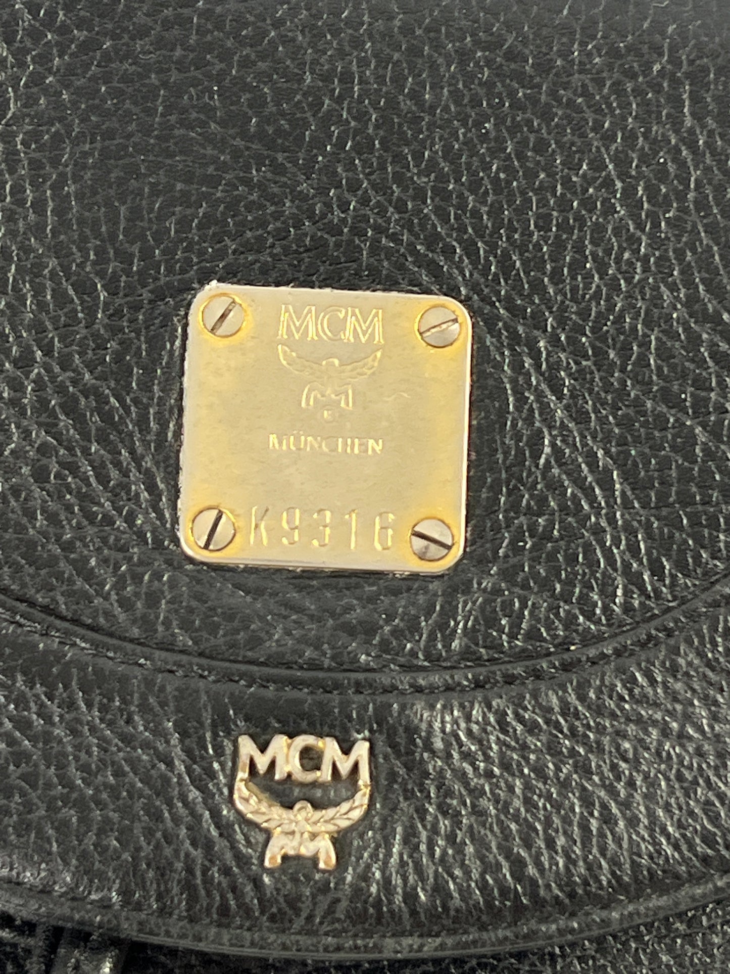 MCM Leather Backpack Black